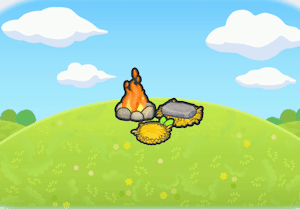 Campsite habitat in Pokopia