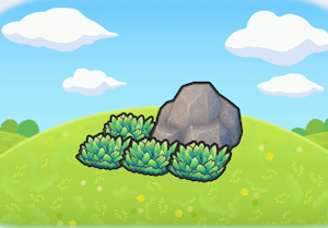 Boulder-shaded Tall Grass habitat in Pokopia