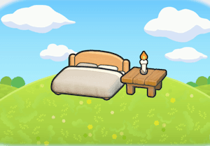 Gently Lit Bed habitat in Pokopia