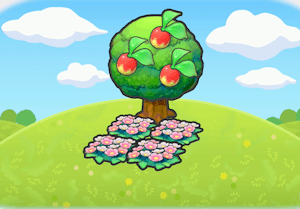 Tree-shaded Flower Bed habitat in Pokopia